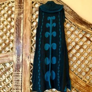 Long Embroidered Cotton Vest